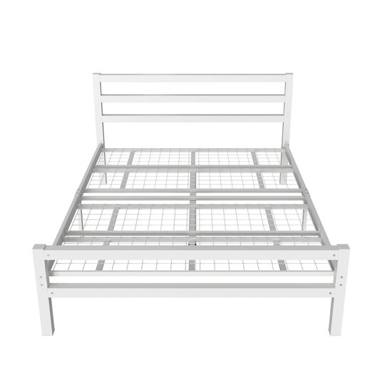 AirSleeperz®  metalen bedframe Job White 140x200 cm - 2 persoons