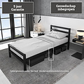 AirSleeperz®  metalen bedframe Job Grey 90x200 cm - 1 persoons