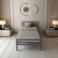 AirSleeperz®  metalen bedframe Job Grey 90x200 cm - 1 persoons