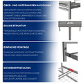 AirSleeperz®  metalen bedframe Job Grey 90x200 cm - 1 persoons