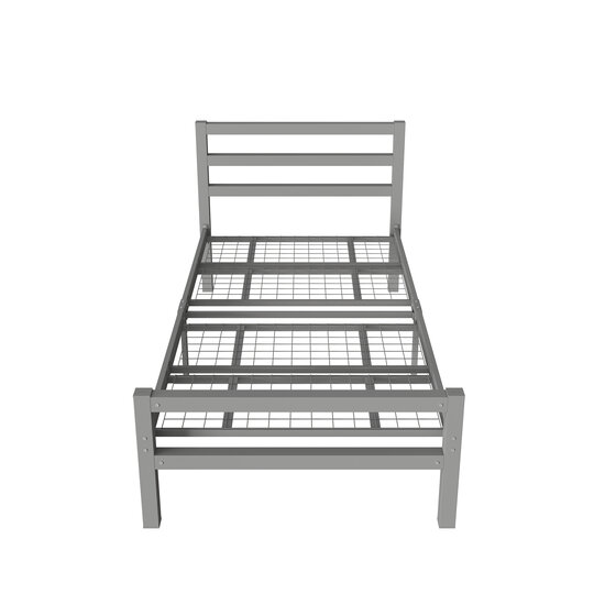 AirSleeperz®  metalen bedframe Job Grey 90x200 cm - 1 persoons