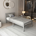 AirSleeperz®  metalen bedframe Job Grey 90x200 cm - 1 persoons