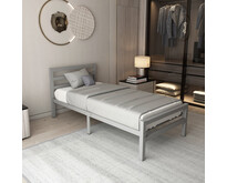 metalen bedframe Job Grey 90x200 cm - 1 persoons