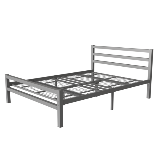 AirSleeperz®  metalen bedframe Job Grey 140x200 cm - 2 persoons