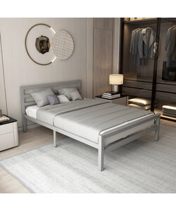 metalen bedframe Burhara Grey 140x200 cm - 2 persoons