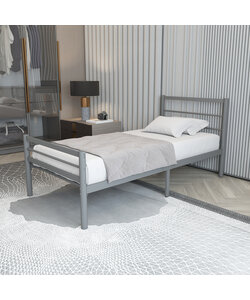 metalen bedframe Chester Grey 90x200 cm - 1 persoons