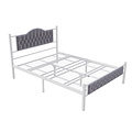 AirSleeperz®  metalen bedframe Teun White/Grey 140x200 cm - 2 persoons
