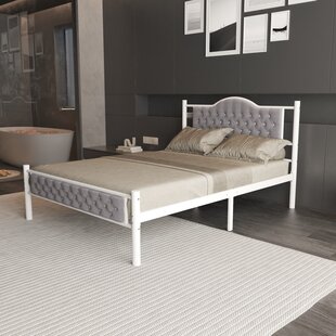 metalen bedframe Teun White/Grey 140x200 cm - 2 persoons