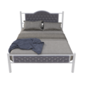 AirSleeperz®  metalen bedframe Teun White/Grey 140x200 cm - 2 persoons