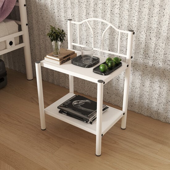 AirSleeperz®  nachtkastje metaal Bella White 50x38x74 cm