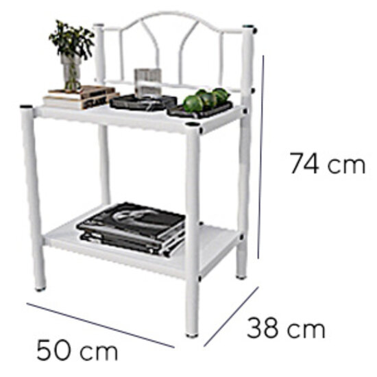AirSleeperz®  nachtkastje metaal Bella White 50x38x74 cm