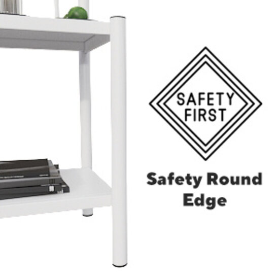 AirSleeperz®  nachtkastje metaal Bella White 50x38x74 cm