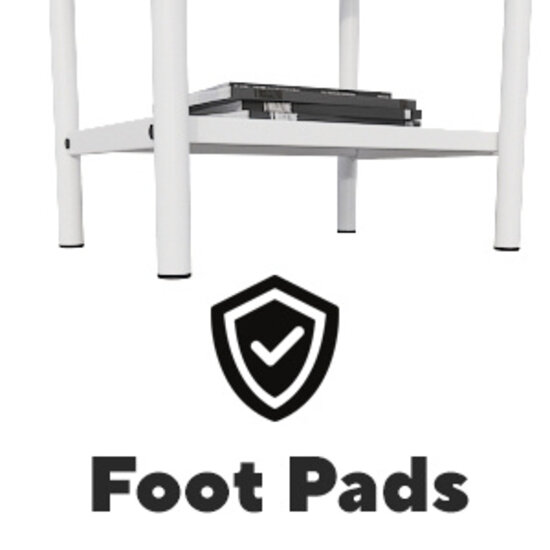 AirSleeperz®  nachtkastje metaal Bella White 50x38x74 cm