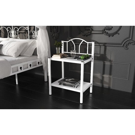 AirSleeperz®  nachtkastje metaal Bella White 50x38x74 cm