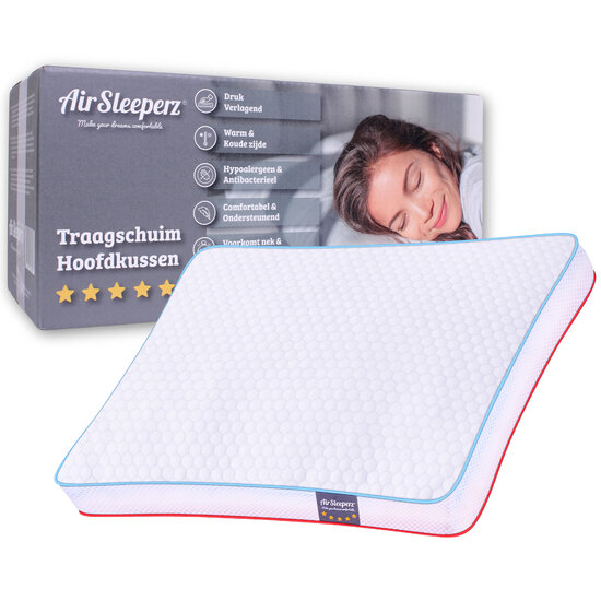 AirSleeperz®  traagschuim kussen Premium Cool/Warm 60x40 cm
