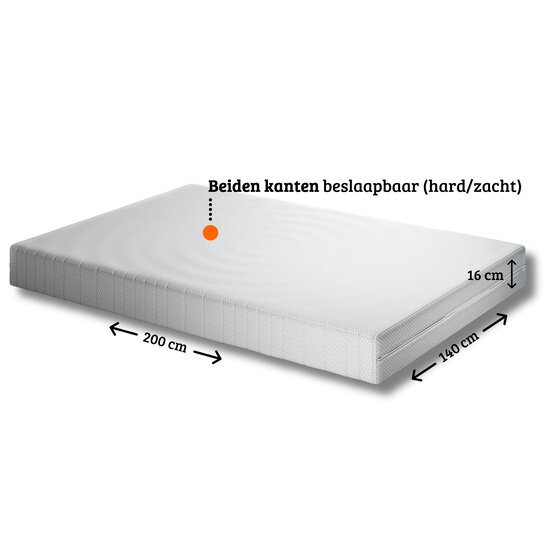 AirSleeperz®  traagschuim matras 140x200 cm - 2 persoons
