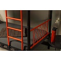 AirSleeperz®  metalen stapelbed Levi Black/Orange 90x200x175 cm