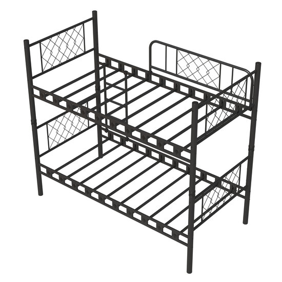 AirSleeperz®  metalen stapelbed Levi Black 90x200x175 cm