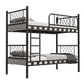 AirSleeperz®  metalen stapelbed Levi Black 90x200x175 cm