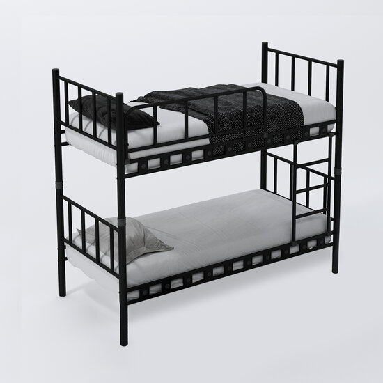 AirSleeperz®  metalen stapelbed Emma Black 90x200x175 cm