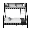 AirSleeperz®  metalen stapelbed Bram Black 140x200x198 cm
