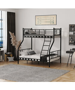 metalen stapelbed Bram Black 140x200x198 cm