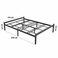 AirSleeperz®  metalen bedframe Luuk Black 140x200 cm - 2 persoons