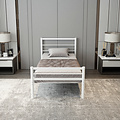 AirSleeperz®  metalen bedframe Sara White 90x200 cm - 1 persoons