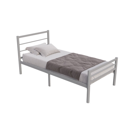 AirSleeperz®  metalen bedframe Sara Grey 90x200 cm - 1 persoons