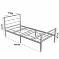 AirSleeperz®  metalen bedframe Sara Grey 90x200 cm - 1 persoons