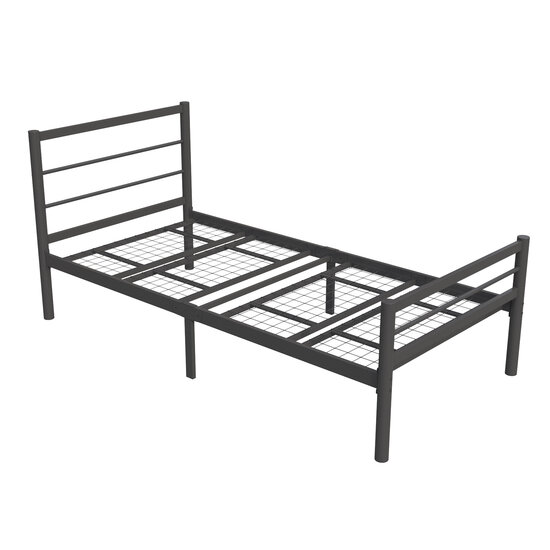 AirSleeperz®  metalen bedframe Sara Black 90x200 cm - 1 persoons