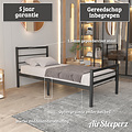 AirSleeperz®  metalen bedframe Sara Black 90x200 cm - 1 persoons
