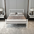 AirSleeperz®  metalen bedframe Sara White 140x200 cm - 2 persoons