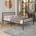 AirSleeperz®  metalen bedframe Sara Black 140x200 cm - 2 persoons