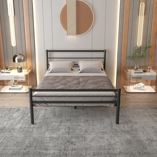 AirSleeperz®  metalen bedframe Sara Black 140x200 cm - 2 persoons