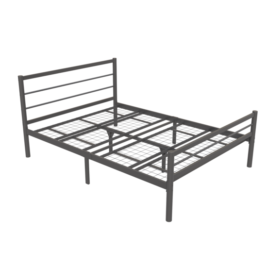 AirSleeperz®  metalen bedframe Sara Black 140x200 cm - 2 persoons