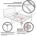 AirSleeperz®  metalen bedframe Sara Black 140x200 cm - 2 persoons