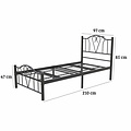 AirSleeperz®  metalen bedframe Eva Black 90x200 cm - 1 persoons