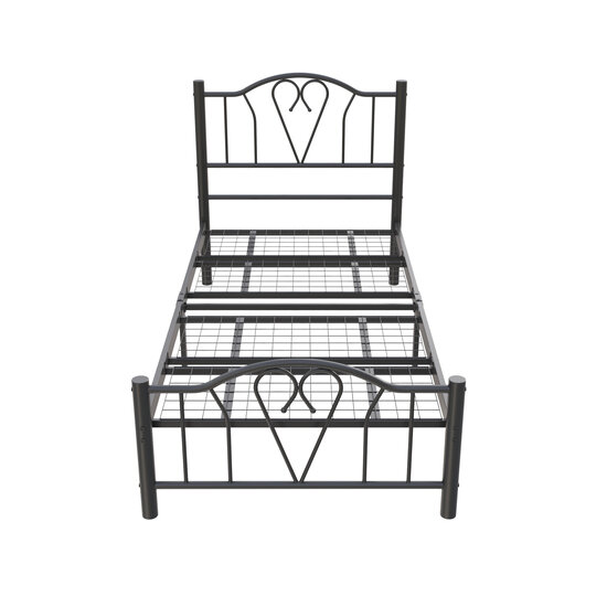 AirSleeperz®  metalen bedframe Eva Black 90x200 cm - 1 persoons