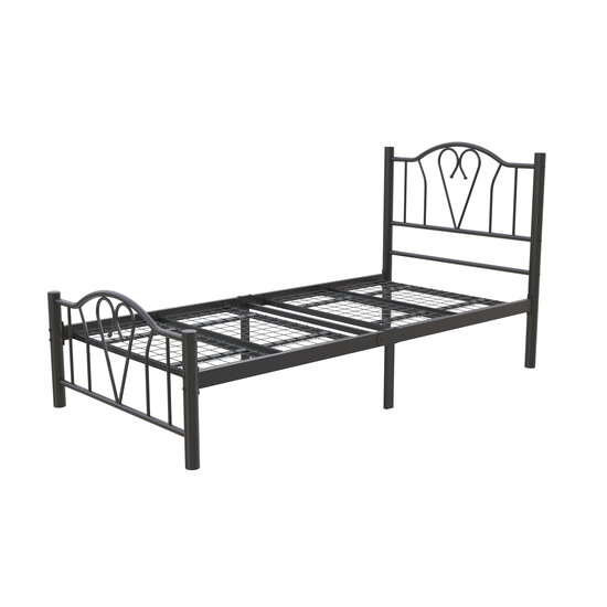 AirSleeperz®  metalen bedframe Eva Black 90x200 cm - 1 persoons