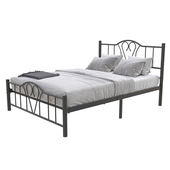 AirSleeperz®  metalen bedframe Eva Black 140x200 cm - 2 persoons