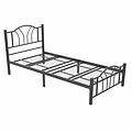 AirSleeperz®  metalen bedframe Esmee Black 90x200 cm - 1 persoons