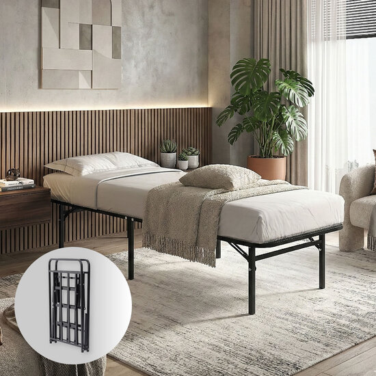 AirSleeperz®  opvouwbaar bed Joost Premium Black 90x200 cm - 1 persoons