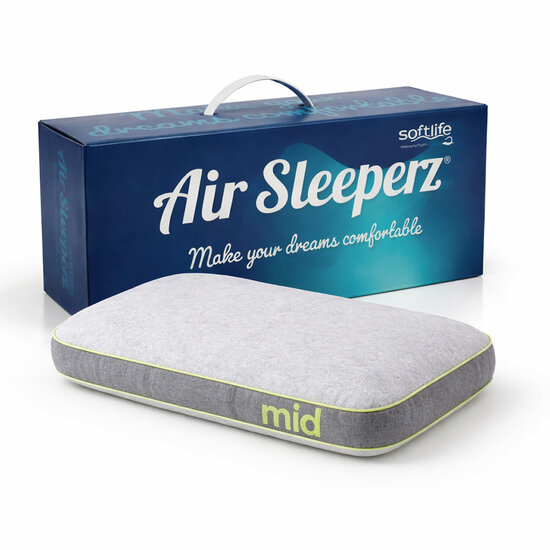 AirSleeperz® SoftLife Memory Foam Medium Hoofdkussen 60x40 cm