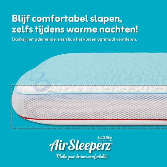 AirSleeperz®  traagschuim kussen Superior Warm/Cool 60x40 cm