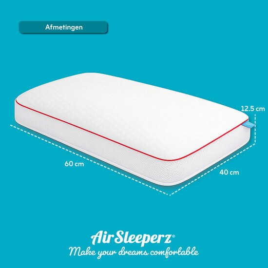 AirSleeperz®  traagschuim kussen Superior Warm/Cool 60x40 cm