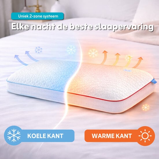 AirSleeperz®  traagschuim kussen Superior Warm/Cool 60x40 cm