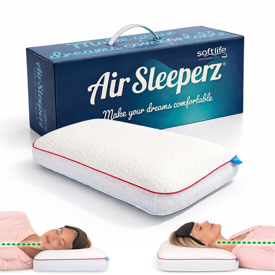 AirSleeperz®  traagschuim kussen Superior Warm/Cool 60x40 cm