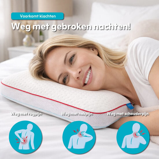AirSleeperz®  traagschuim kussen Superior Warm/Cool 60x40 cm