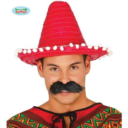 Mexicaanse sombrero rood 33cm